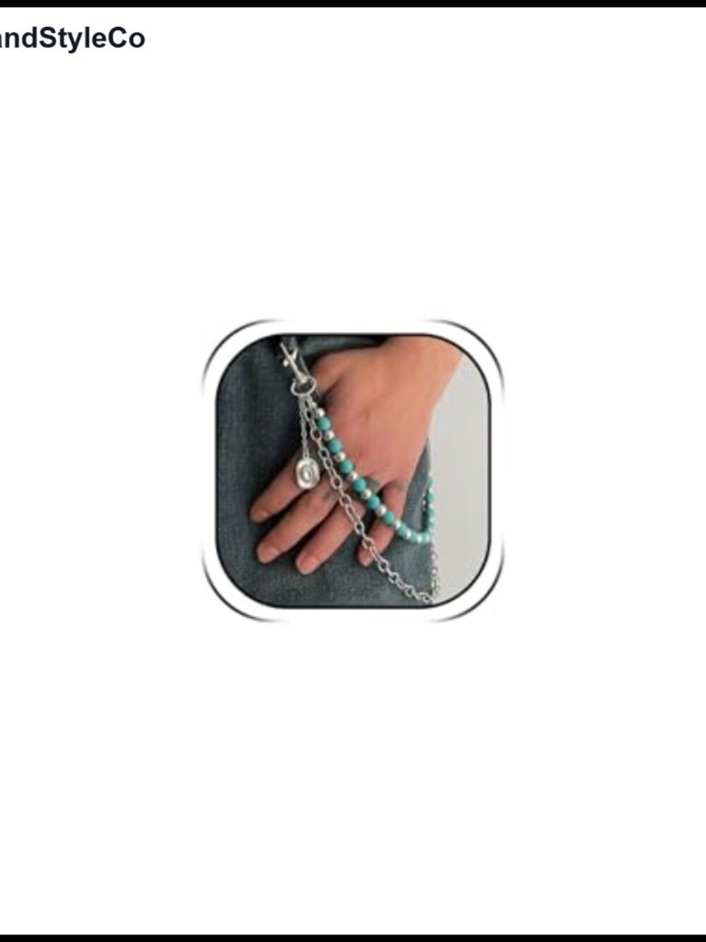 Turquoise Western Wallet Chain Belt Cowboy Hat Jewelry Accessory
